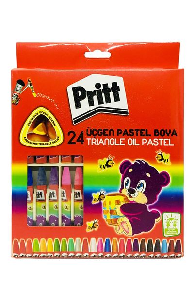 Pritt Prıtt Triangle Pastel Paint 24 Colors Cardboard Box