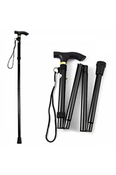 UcuzlukEvi Katlanabilir Işıklı Baston 4 Ayaklı Baston Değnek Çok Amaçlı Baston Katlanır Baston