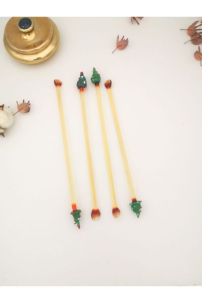 camADA Pine Tree Cocktail Mixing Stick Set of 4