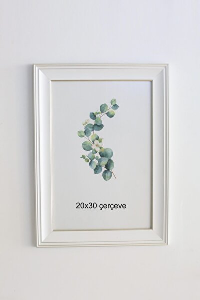 oversstore Dekoratif 20x30 Atlas Çerçeve Beyaz