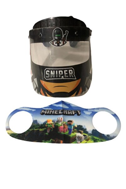 gürbey pazarlama Erkek Çocuk Snıper Siperlik + Mınecraft Maske