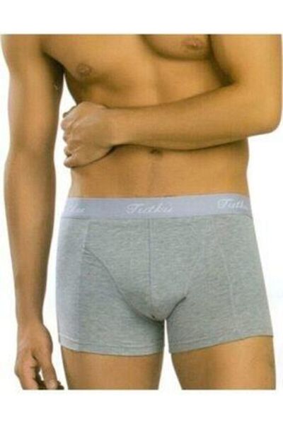 Tutku Ανδρικό γκρι Elastane Lycra Boxer 10 Pack