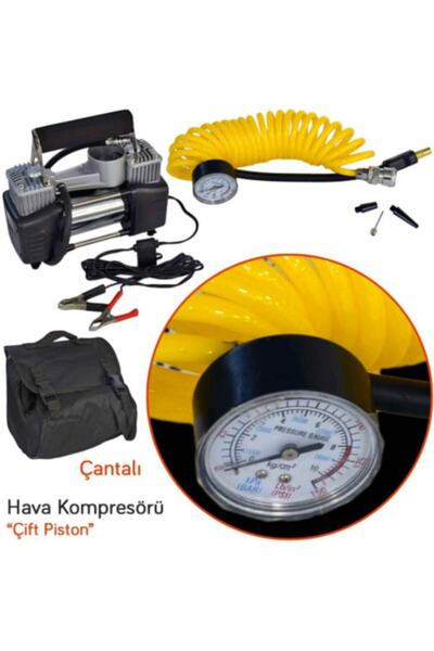 Genel Markalar Çift Piston Hava Kompresörü Jumbo Profesyonel Araba Bisiklet T...