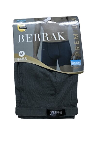Berrak Pack of 8 4488 Thin Elastic Modal Men's Smoked Boxer Shorts
