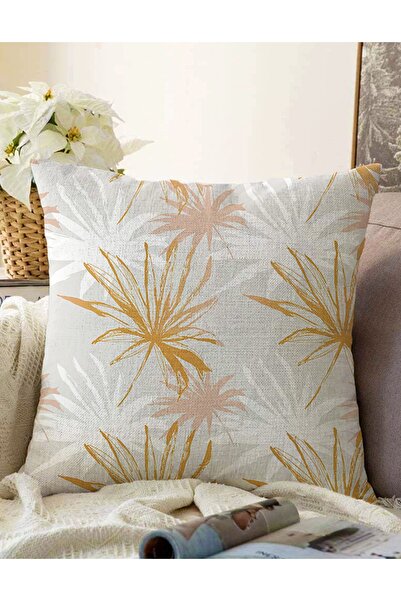 Realhomes Beyaz Ve Gold Yaprak Desenli Çift Taraflı Özel Tasarım Modern Raşel...