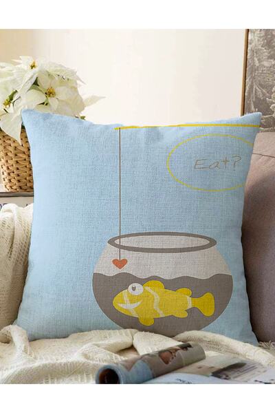 Realhomes Çift Taraflı Mavi Zeminde Akvaryum Temalı Çocuk Odası Raşel Örme Ya...