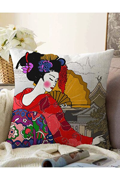 Realhomes Double Sided Ethnic Pattern Background Yellow Fan Japanese Women's ...