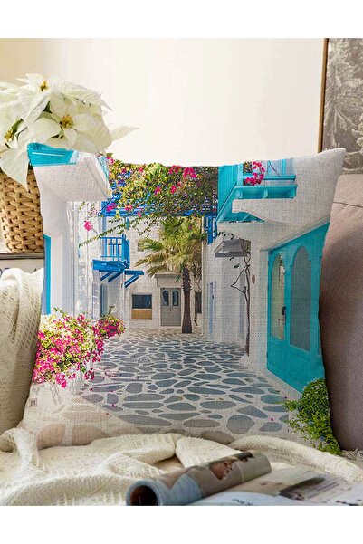 Realhomes Husă de pernă tricotată decorativă Raschel, cu tematică de flori, c...