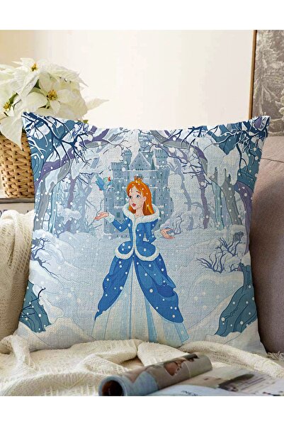 Realhomes غطاء وسادة محبوك من سندريلا برينسيس مطبوع رقميًا على الوجهين