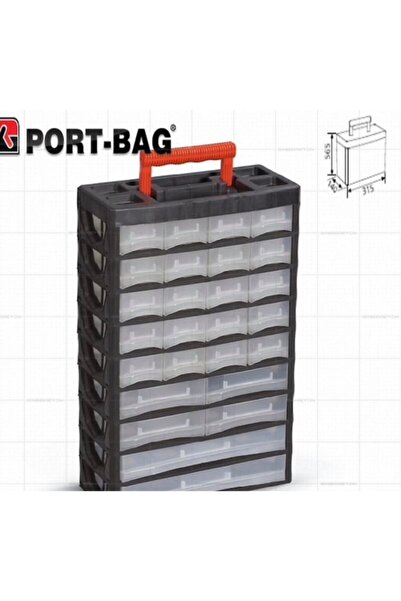 Cosargroup Portbag Takım Çantası Çekmeceli Vida Kutusu Düzenleyici 9 Gözlü Pl06