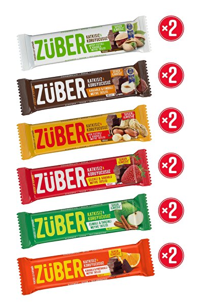 Züber Meyveli Bar Deneme Paketi - 12 Adet X 40gr