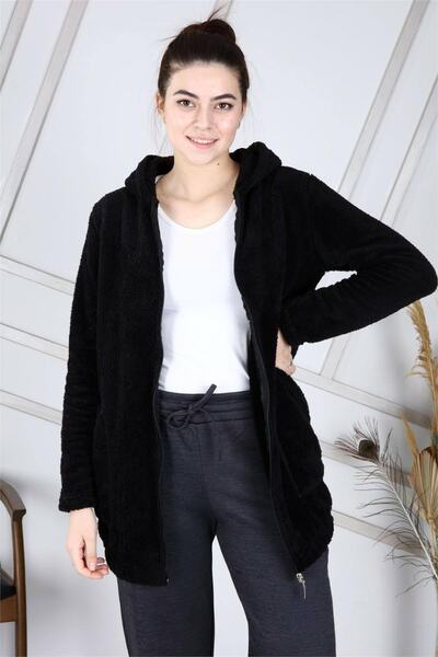 diaves Cep Detaylı Peluş Ceket