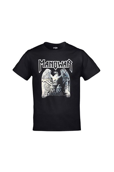 Orijin Tekstil Unisex Black Manowar Battle Hymns Printed Tshirt