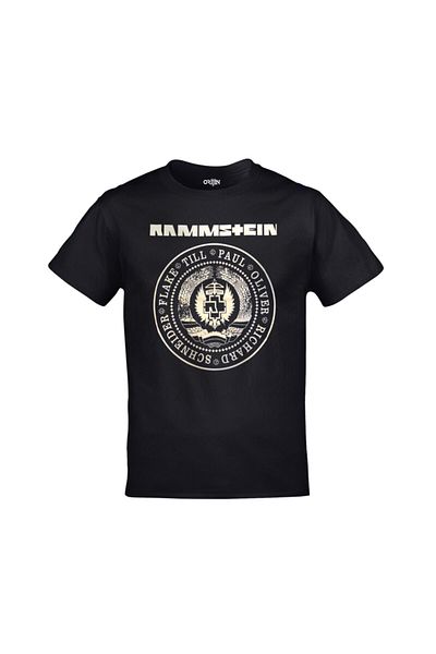 Orijin Tekstil Unisex Μαύρο μπλουζάκι με στάμπα Rammstein