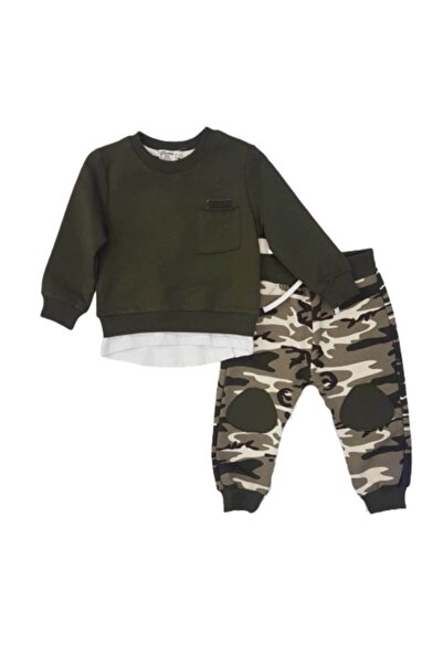 CİVELEK Kids Boys Camouflage Double Suit