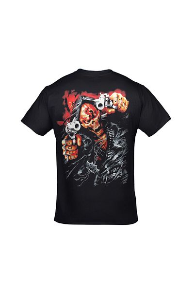 Orijin Tekstil Unisex Black Five Finger Death Punch Front Back Printed T-shirt