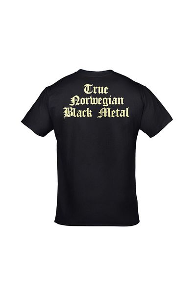 Orijin Tekstil Dark Throne True Norwegian Black Metal Unisex εμπρός πίσω εμπριμέ μαύρο μπλουζάκι