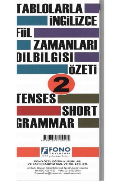 Fono Yayınları Fono English Verb Tenses and Grammar Table 2 - Collective