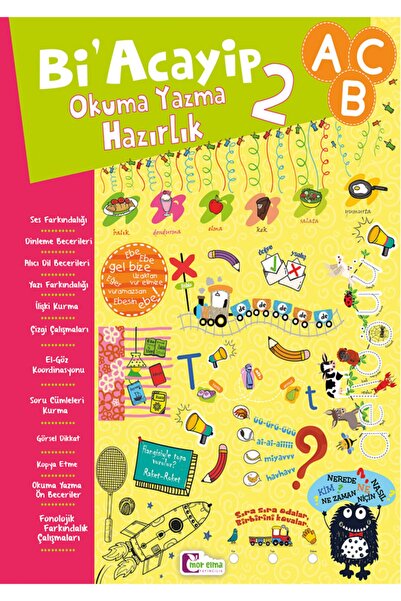 Mor Elma Yayıncılık Bi'acayip Okuma Yazma Hazırlık 2 - Okul Öncesi Eğitim