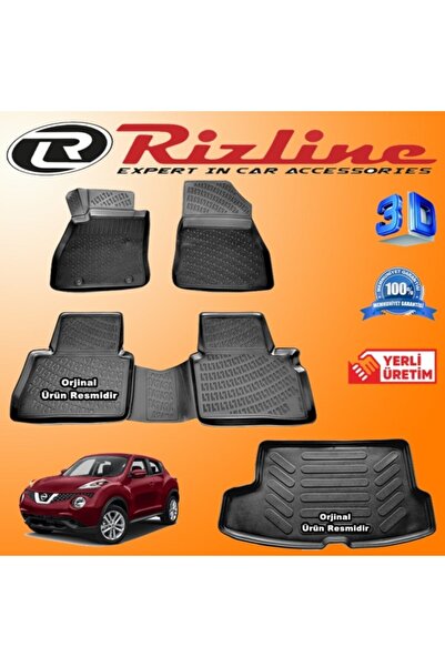 Rizline Nissan Juke 3d Paspas + 3d (üst Kısım) Bagaj Havuzu 2014 - 2020 Arası...