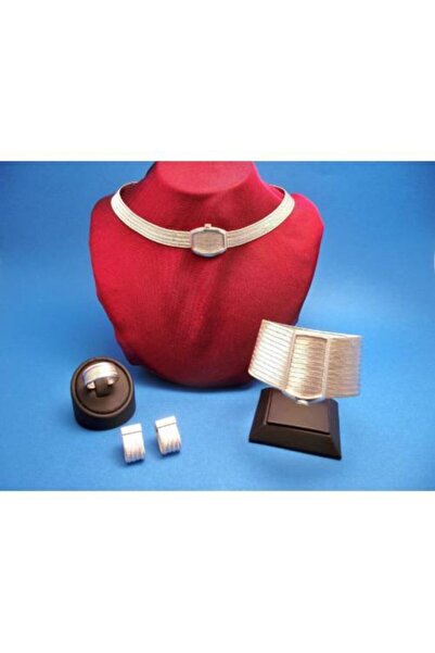 Aşina Gümüş Yeni Yıl Hediyesi 13 Kol Bileklik 5 Kol Gerdanlık Yüzük ve Küpe T...