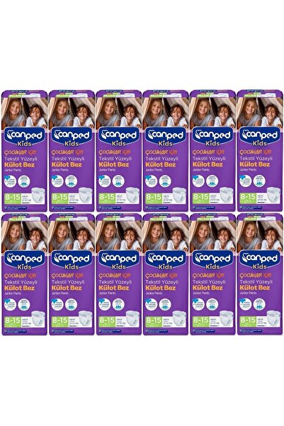 Canped Kids Çoçuklar Için Külot Bez Tekstil Yüzeyli Yaş:8-15 (27-57kg) 96 Ade...