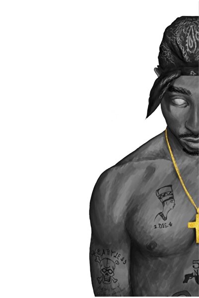 hediyeniburadabul Decor pentru casă – Tupac Respect / Tablou din lemn 20x30