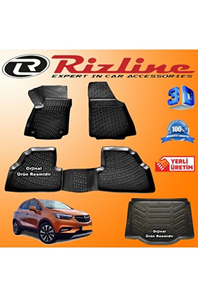 Rizline Opel Mokka X 3d Paspas + 3d Bagaj Havuzu 2015 - 2020 Arası Siyah Set