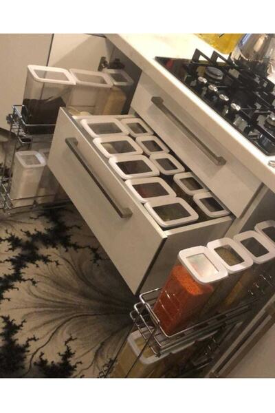 VİP AHMET Vip Ahmet Square Storage Container (Transparent) Set of 5 Vp-188