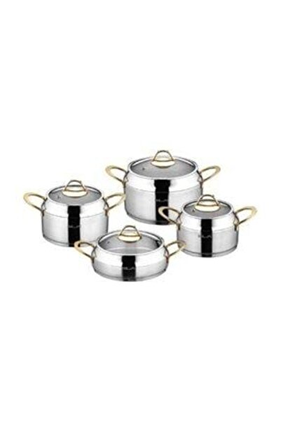 SILA Snl Home 8 Parça Gold Tencere Seti