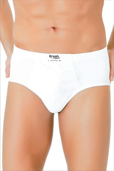 ERŞAH Men's White Combed Com Slip