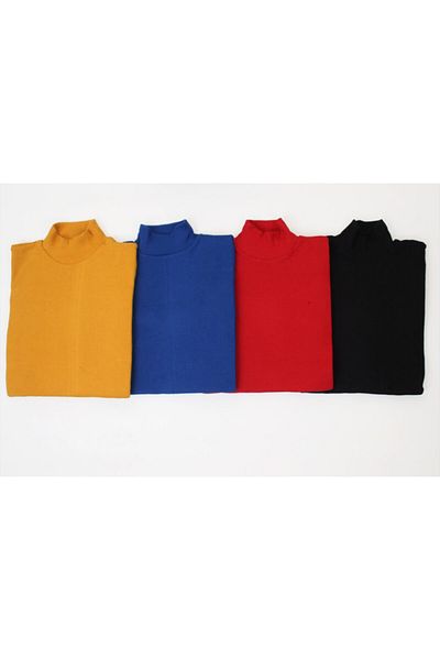 EMKA GİYİM 4 Pieces Lycra Full Turtleneck Knitwear Sweater