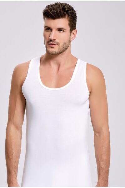 İlke قميص داخلي رجالي أبيض مكون من 6 قطع من الخيزران