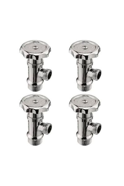 KORKMAZ 4 Pieces Chrome Bidet Tap Intermediate Tap