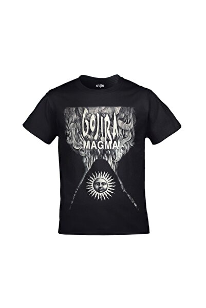 Orijin Tekstil Unisex Black Gojira Magma Printed Tshirt