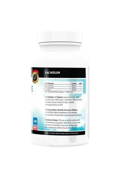 FLX Coenzyme Q-10 L-carnitine Alpha Lipoic Acid 180 Tablets