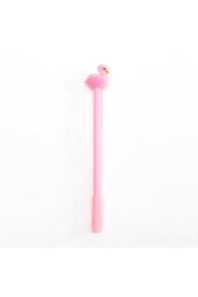 Genel Markalar Flamingo Başlıklı Jel Kalem - Pembe