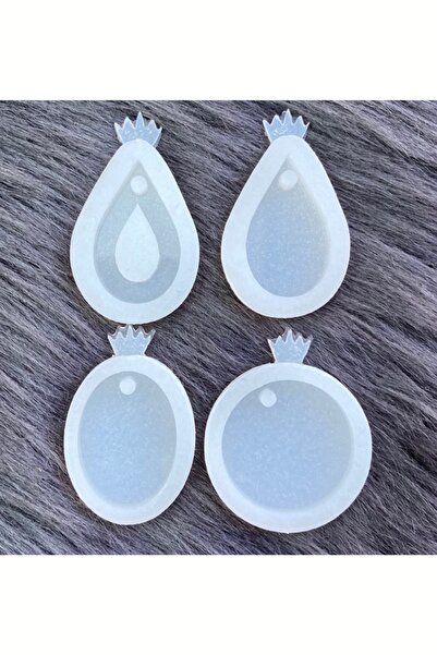 cnk craft shop Epoxy Resin Hollowed Pendant Keychain Silicone Mold Set, Trans...