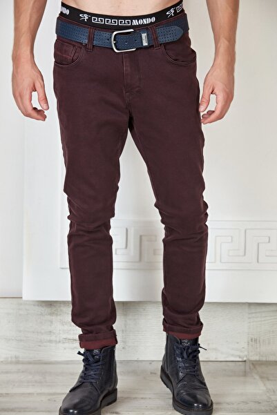 Mondo Erkek Bordo Pantolon