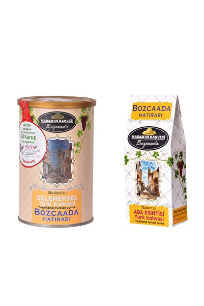 Madamın Kahvesi Geleneksel Türk Kahvesi 250g & Ada Esintisi Aromalı Türk Kahv...
