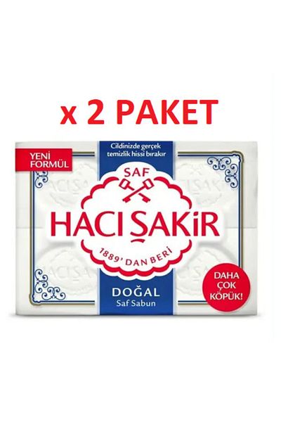 Hacı Şakir Natural Pure Traditional White Soap 4*150 Gr 2 Packs