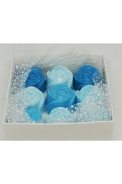 Dolce Soap - Scented Ornamental Soap - Rose 9 Pieces Blue - 3cm*2cm