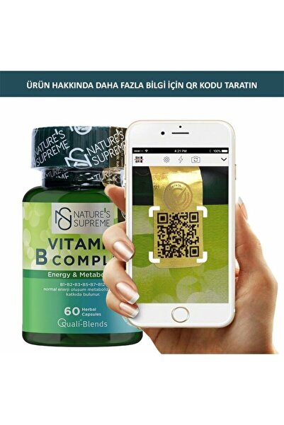 Nature's Supreme Vitamin B Complex 60 Kapsül