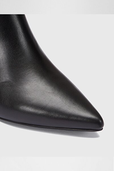 Aldo Chıca-tr- Hakiki Deri Kadın Siyah Kısa Topuklu Bot