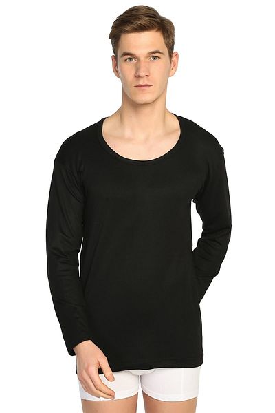 Tutku Men's Black Thermal Shirt Long Sleeve Undershirt ELF568T0126TCCM