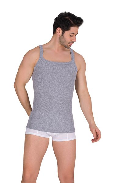 Berrak Men's Gray 6-Piece Camisole Tank Top