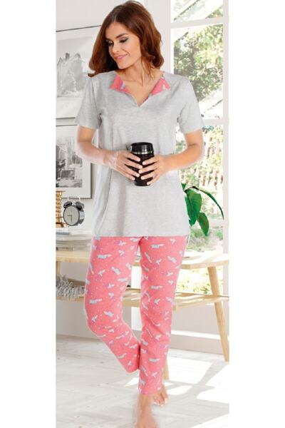 Doremi Жіночий сірий піжамний комплект Pluto