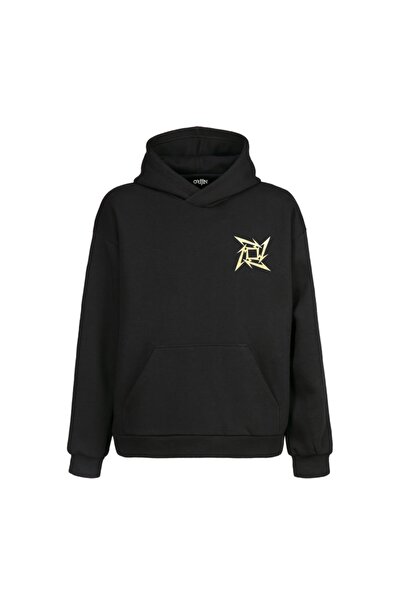 Orijin Tekstil Ανδρικό φούτερ με κουκούλα σε μαύρο Metallica εμπρός και πίσω