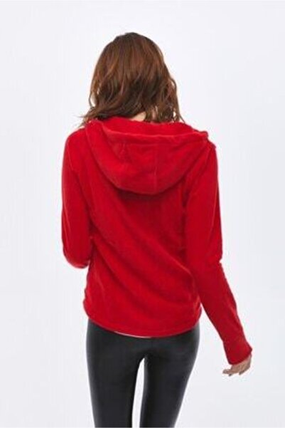 Ltb Kadın Kırmızı Polar Hırka