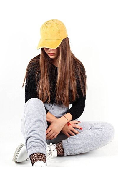 REBBEX Unisex Hardal Eskitme Vintage Kep Şapka